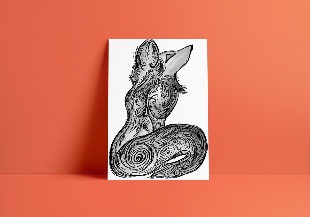 fox art print