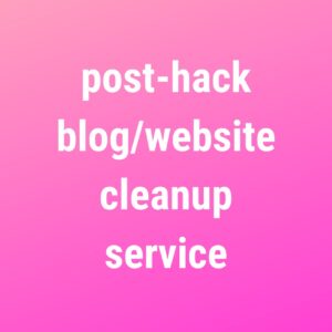 post-hack blog cleanup service